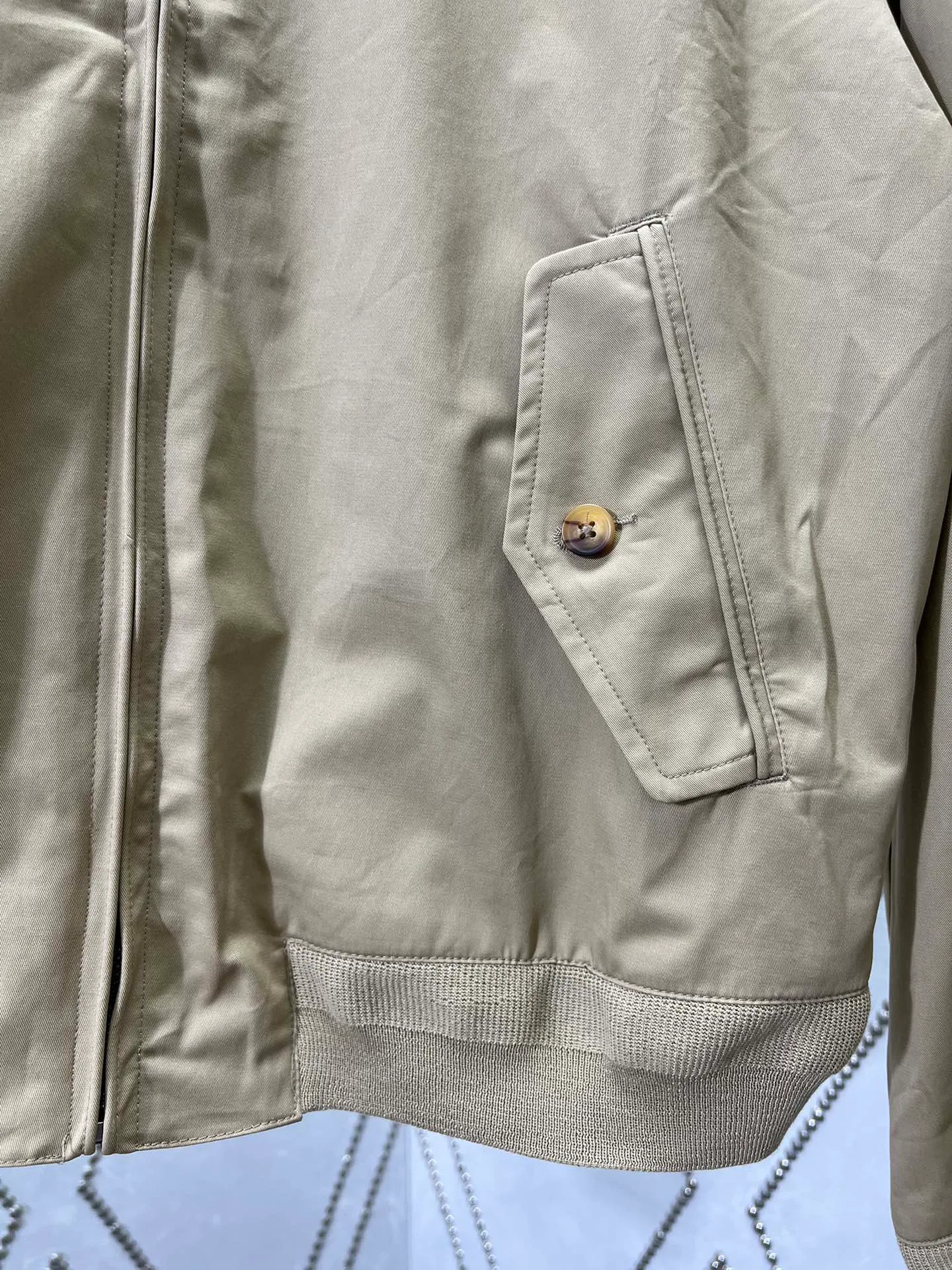 P550 Polo 25ss new solid color stand-up collar zipper long-sleeved jacket men's brown code number: S.M.L.XL.XXL.